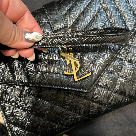 YSL Cassandre Matelasse Flap Pouch Wristlet - Picture 7 of 7